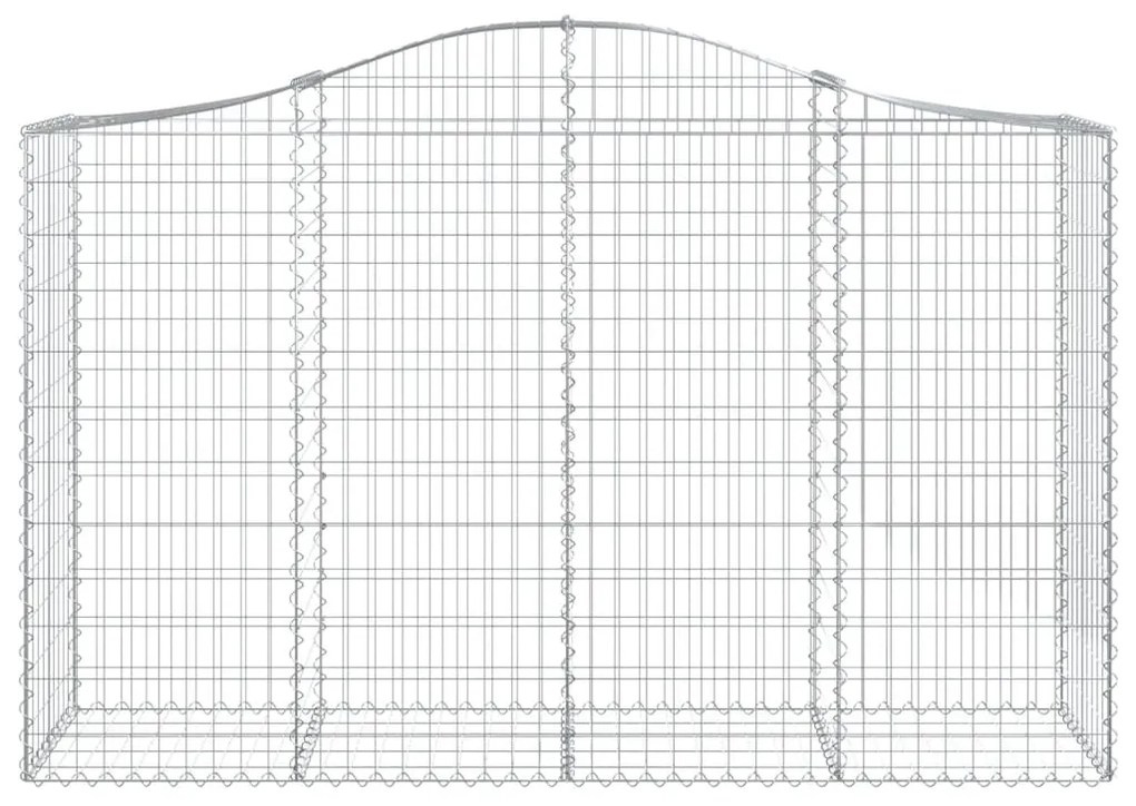 vidaXL Συρματοκιβώτια Τοξωτά 8 τεμ. 200x50x120/140 εκ. Γαλβαν. Ατσάλι