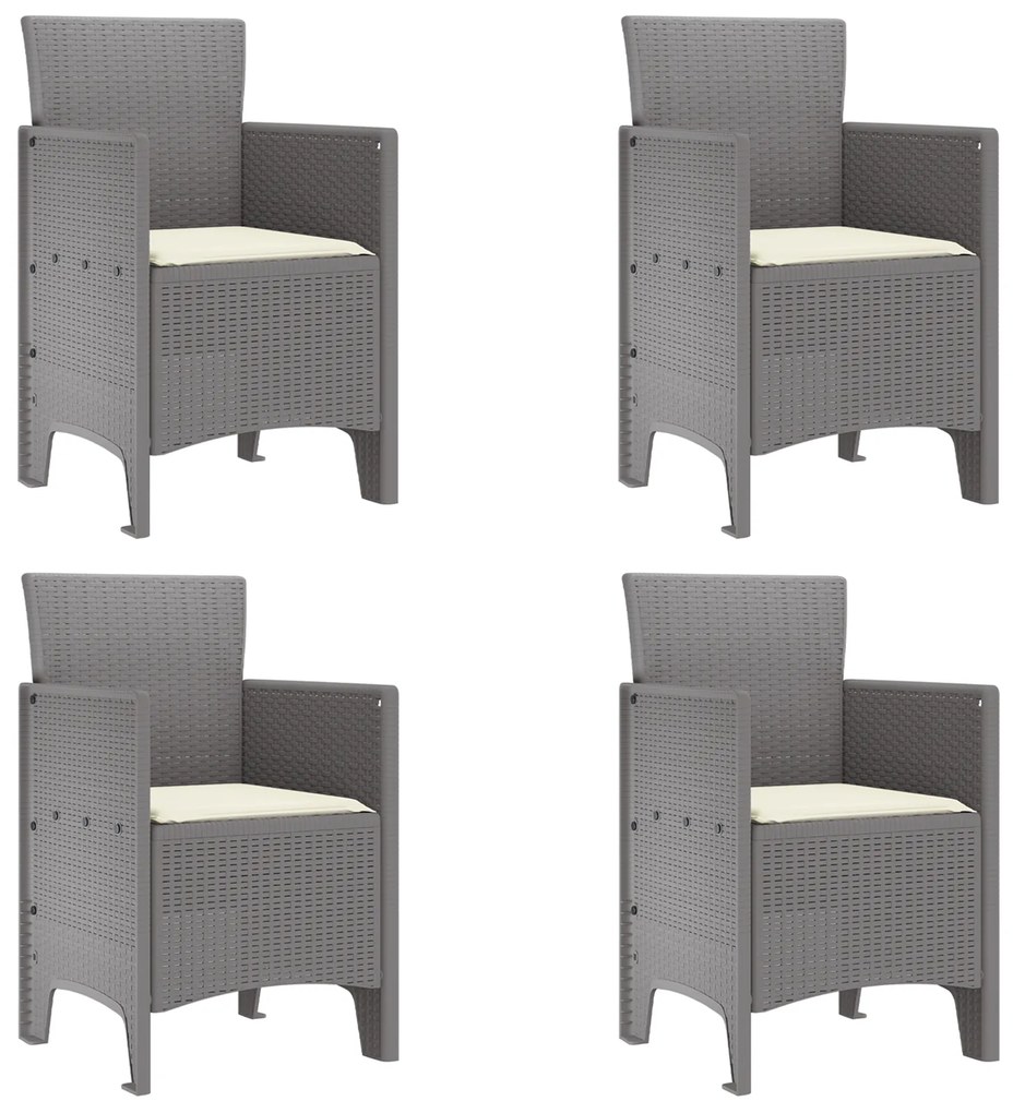 vidaXL Σετ Τραπεζαρίας Κήπου 5 pcs Ανοιχτό γκρι 150 x 100 x 73 εκ.