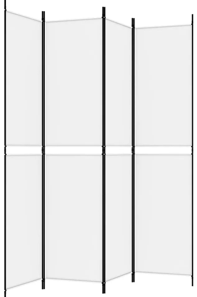 vidaXL Διαχωριστικό Δωματίου με 4 Πάνελ Λευκό 200 x 220 εκ. Υφασμάτινο