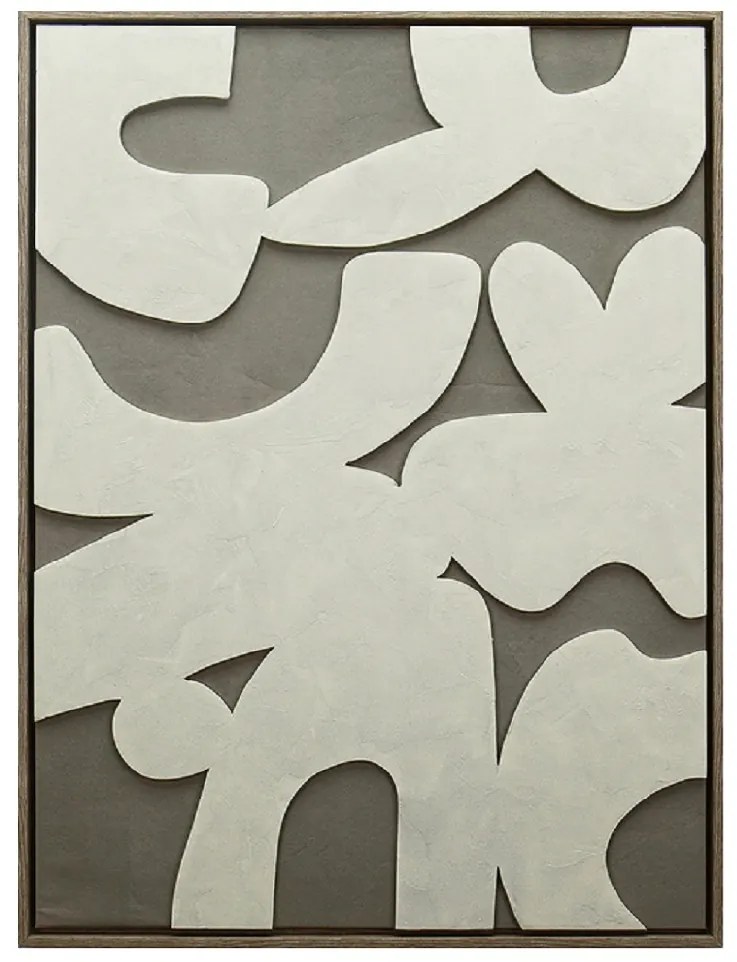 Πίνακας 3D Καμβάς Mdf-Ps Plastic Γκρι-Μπεζ ESPIEL 60x80εκ. FAL301