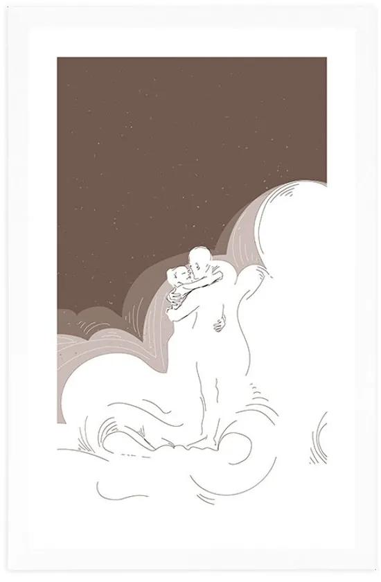 Αφίσα με πασπαρτού Νύχτα γεμάτη αγάπη - 60x90 white