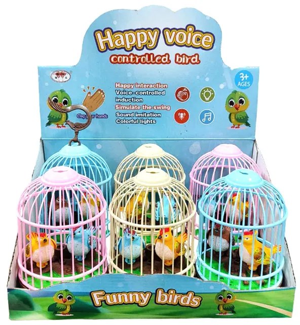 Πουλάκια Με Κλουβί Με Ήχο 1τμχ - Birds With A Cage With Sound 1pcs