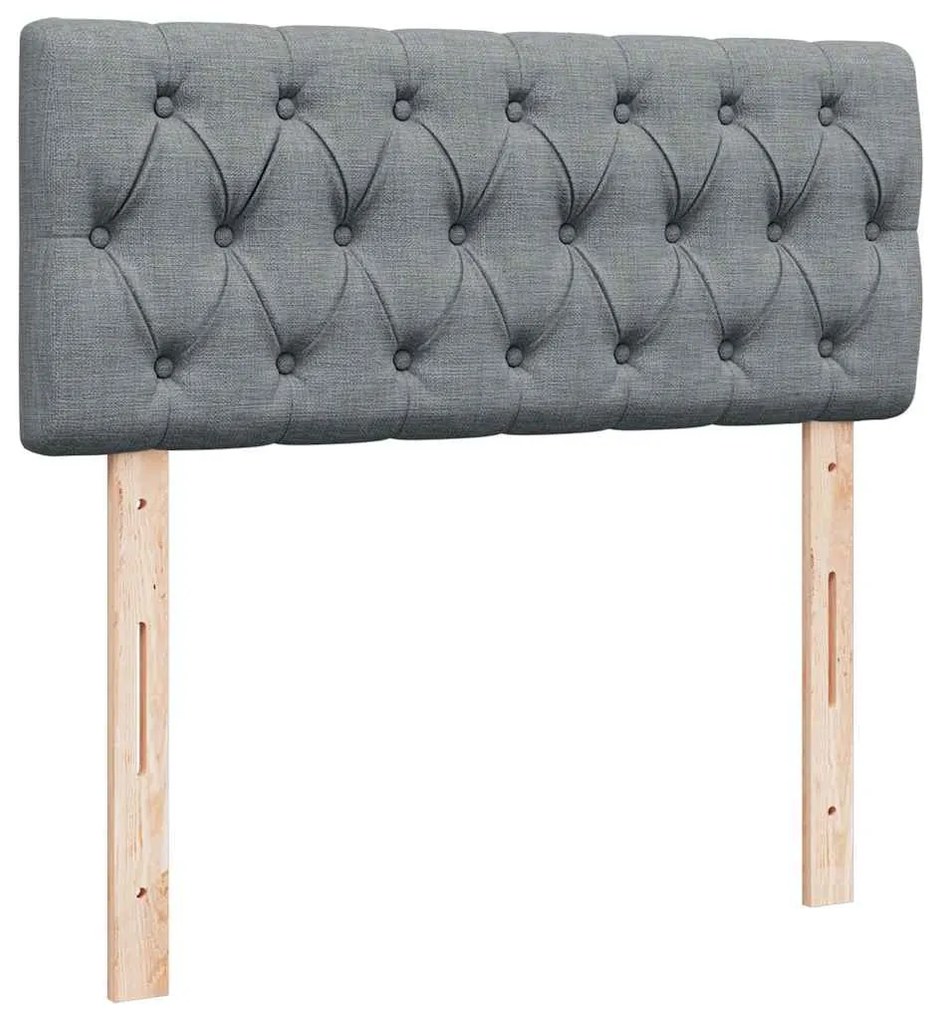 Κρεβάτι Boxspring με Στρώμα Ανοιχτό Γκρι 120x190 εκ. Υφασμάτινο 3286626