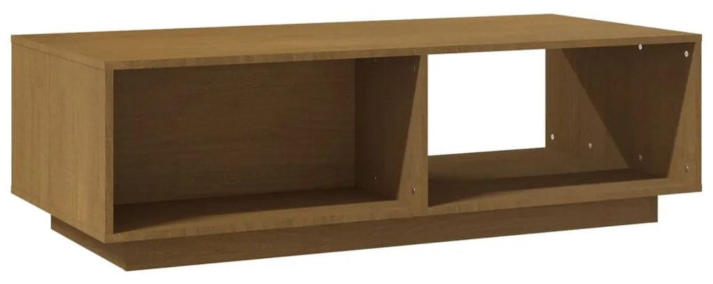 vidaXL Τραπεζάκι Σαλονιού Καφέ Μελί 110x50x33,5 εκ. Μασίφ Ξύλο Πεύκου