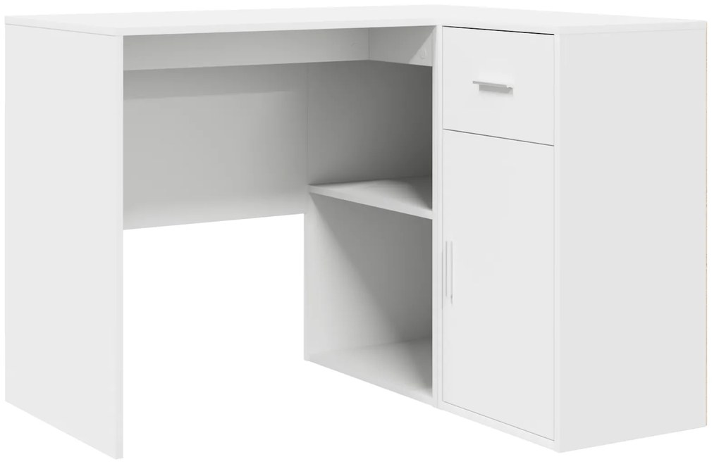 vidaXL Γωνιακό Γραφείο Λευκό 102x88x75 εκ. Επεξεργασμένο Ξύλο
