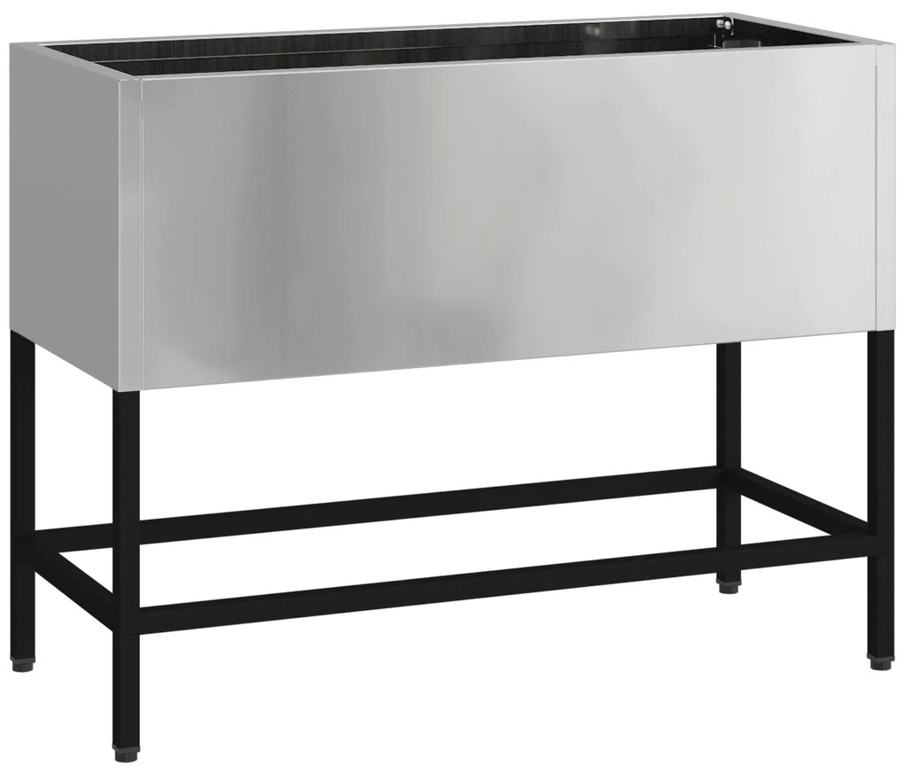 vidaXL Υψωμένος Κήπος 60x26x45 εκ Γαλβανισμένο Ατσάλι