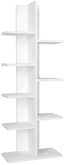 Βιβλιοθήκη Tree Megapap χρώμα λευκό 45x21,4x121,8εκ.