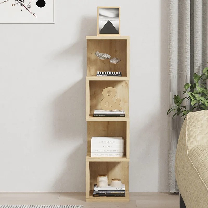 Ραφιέρα επιδαπέδια Pratel pakoworld σε oak απόχρωση 25x27x95εκ (1 τεμάχια)