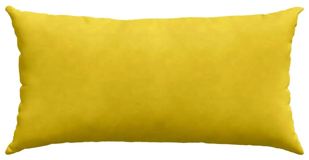 vidaXL Μαξιλάρι Καναπέ 2 pcs Κίτρινο 80 x 40 cm Υφασμάτινο Κορντουρά