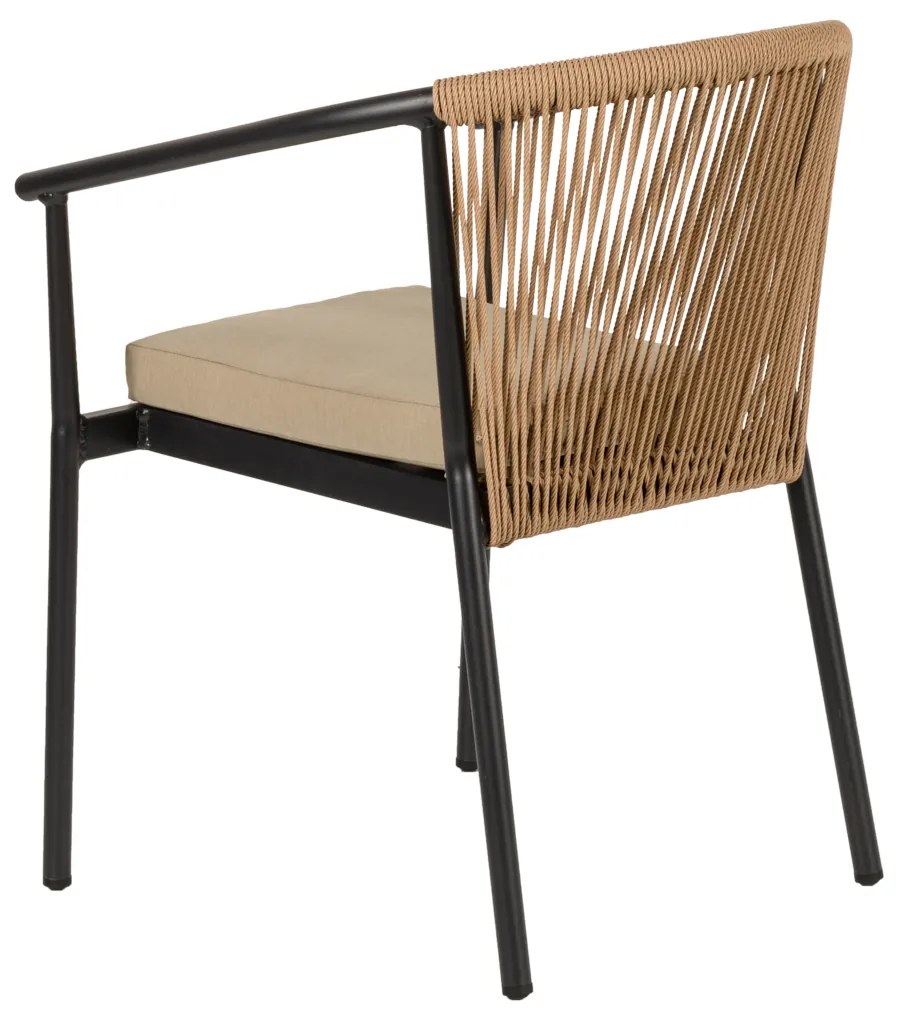 Πολυθρόνα Κήπου MANDRAKA Γκρι/Φυσικό Αλουμίνιο/Rattan 57x61x78cm - 14840024 - 14840024