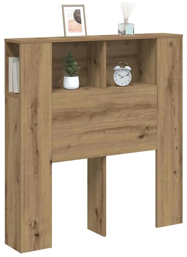 vidaXL Ντουλάπι κεφαλάρι Δρυς τεχνίτης 100x18,5x102,5 cm