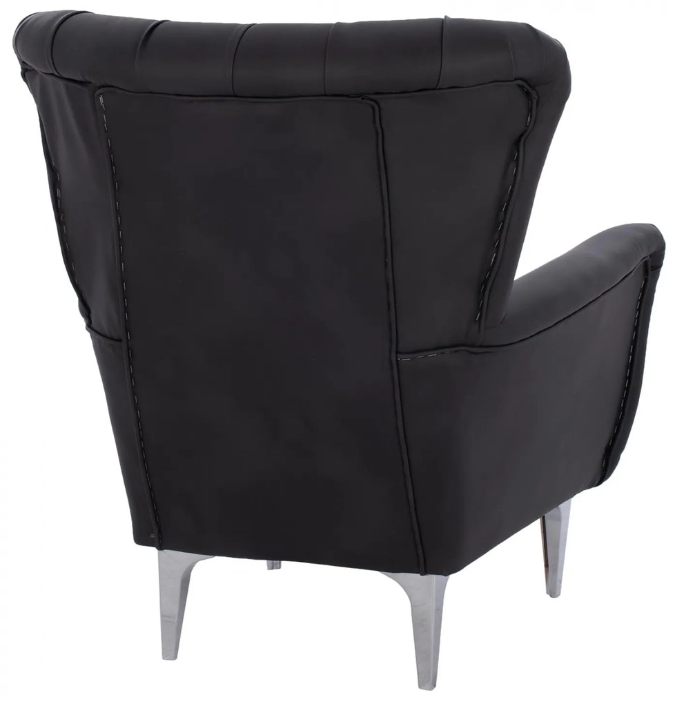 ΠΟΛΥΘΡΟΝΑ ΜΠΕΡΖΕΡΑ Τ. CHESTERFIELD ΣΕ ΧΡΩΜΑ ΜΑΥΡΟ 87x88x100 εκ. 87x88x100 εκ.
