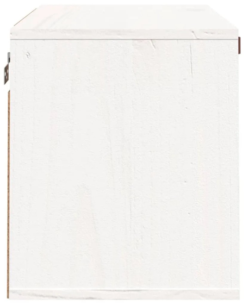 Ντουλάπι Τοίχου Λευκό 60x30x35 εκ. από Μασίφ Ξύλο Πεύκου - Λευκό
