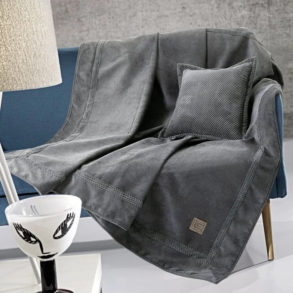 Ριχτάρι Rubicon Anthracite Guy Laroche Πολυθρόνα 170x150cm Microfiber-Polyester