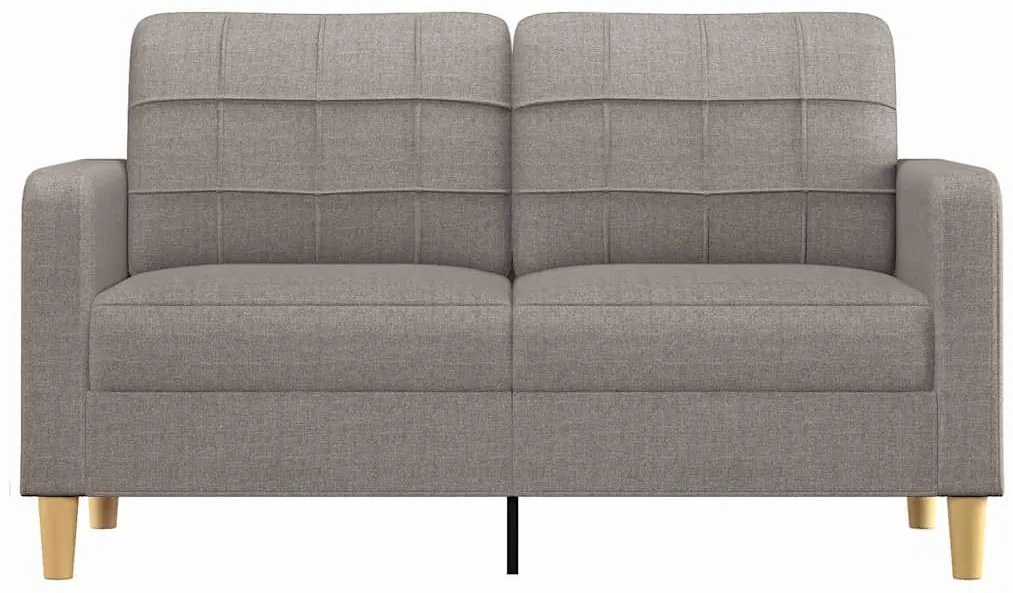vidaXL Καναπές Διθέσιος Taupe 140 εκ. Υφασμάτινος
