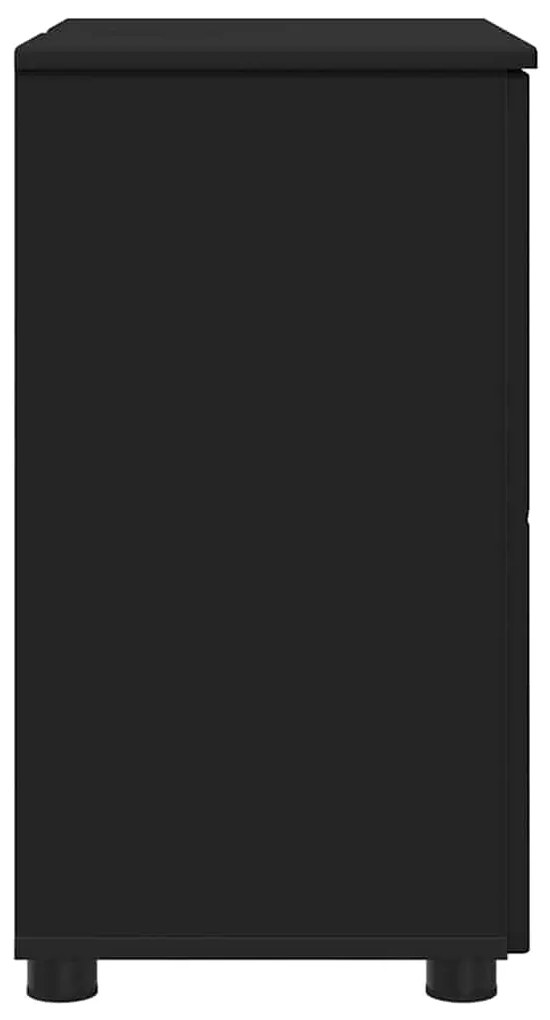 vidaXL Ντουλάπι Μπάνιου με αποθήκευση με πόρτα Μαύρο 61 x 35 x 64 εκ.