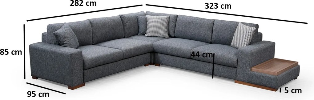 Corner Sofa Loop 5 Anthracite