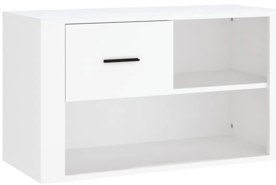 vidaXL Παπουτσοθήκη Λευκή 80 x 35 x 45 εκ. από Επεξεργασμένο Ξύλο