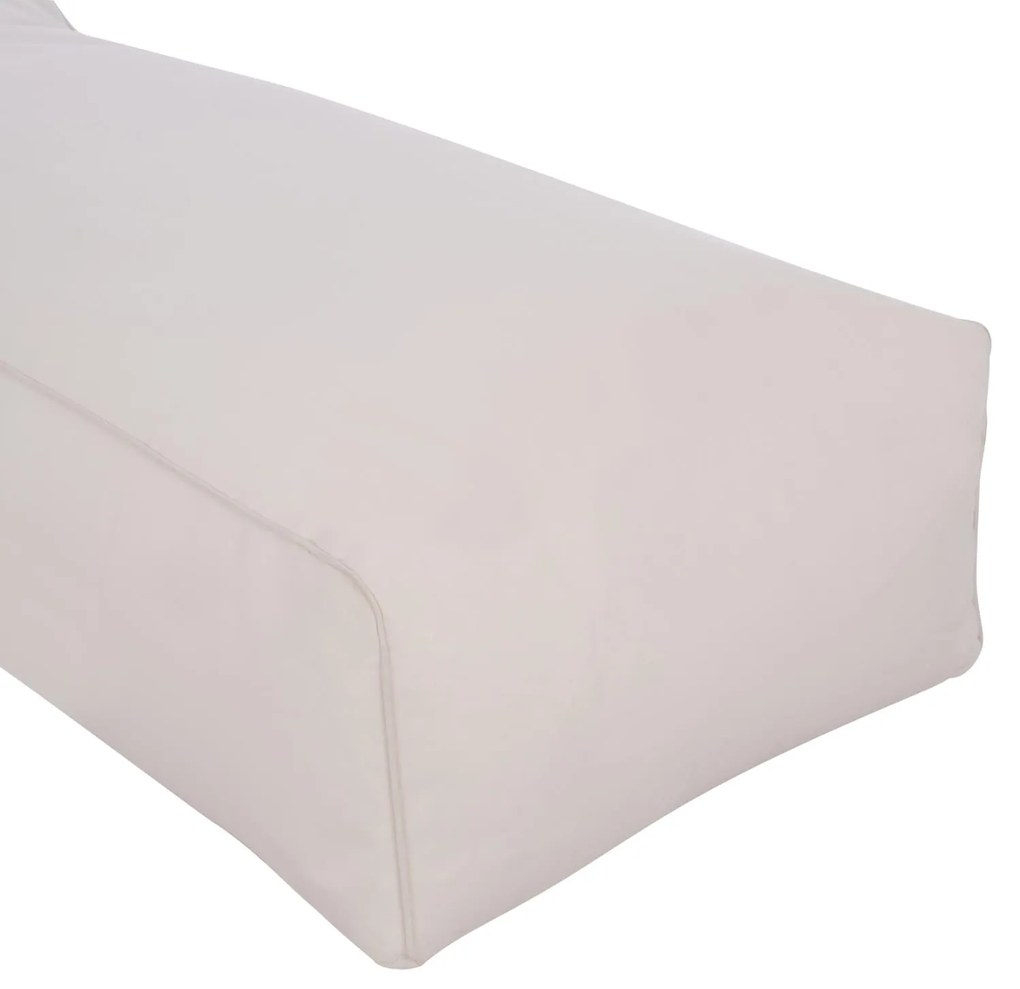 Πουφ Wadeline ξαπλώστρα με Textiline λευκό 190x80x40-60Υ εκ. 190x80x60 εκ.