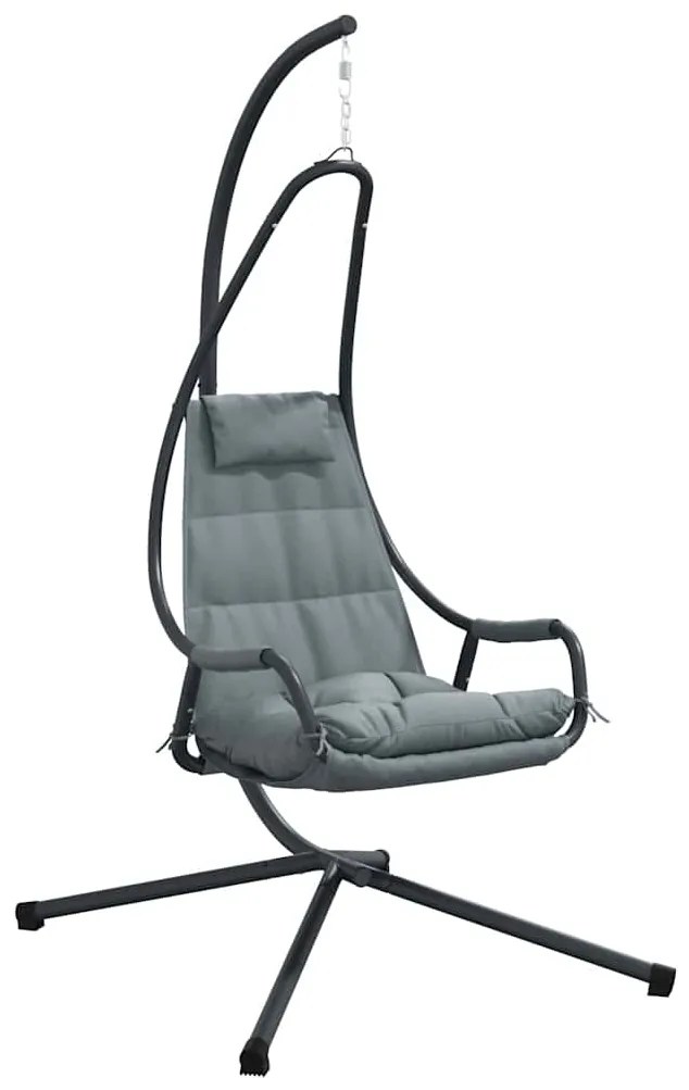 vidaXL Κρεμαστή καρέκλα αυγό Ανθρακί 94 x 107 x 196.5 εκ. Ατσάλι