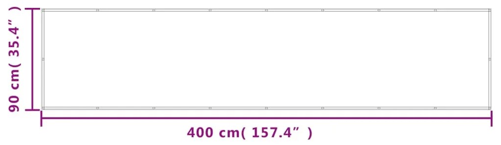 vidaXL Διαχωριστικό Βεράντας Άμμου 90x400εκ 100% Πολ. Ύφασμα Oxford