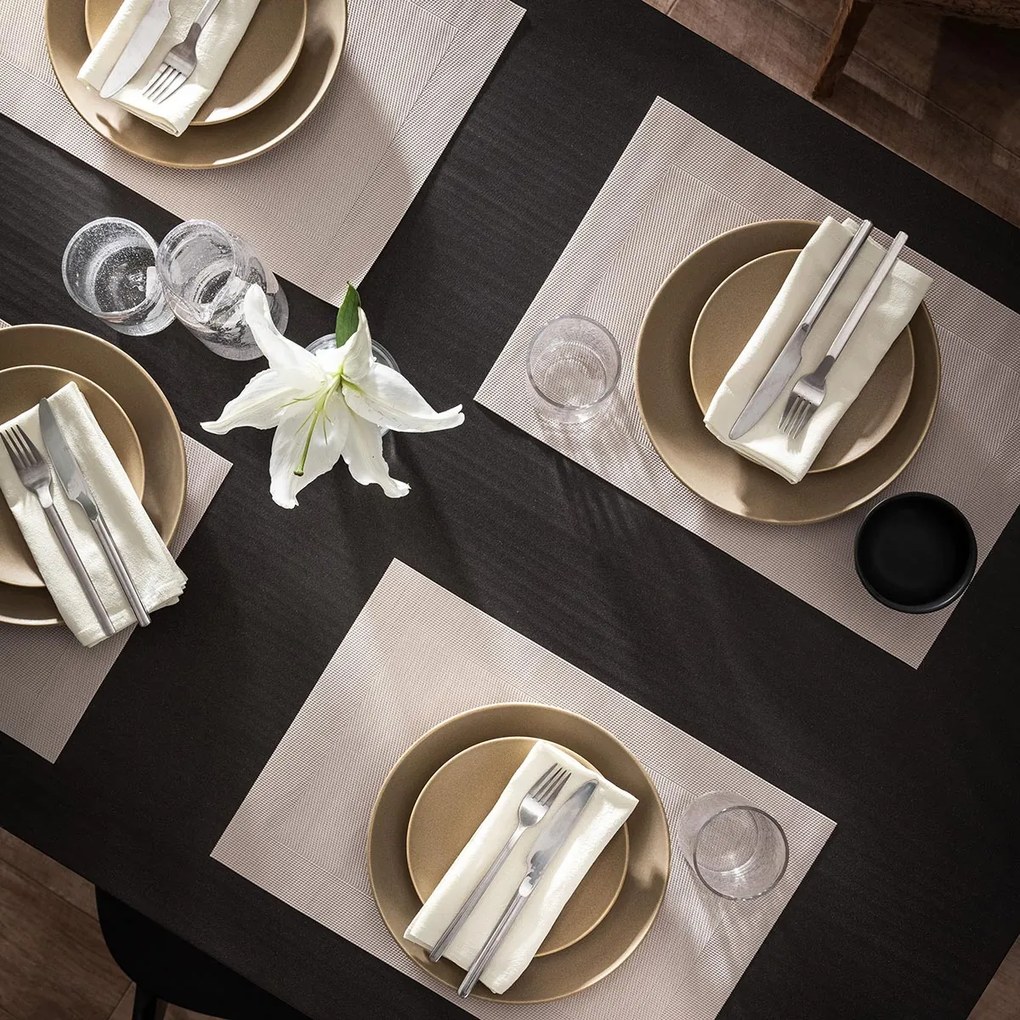 Σουπλά &amp; Πετσέτες Φαγητού (Σετ 8τμχ) Gofis Home Waverly Shell Beige 132/06