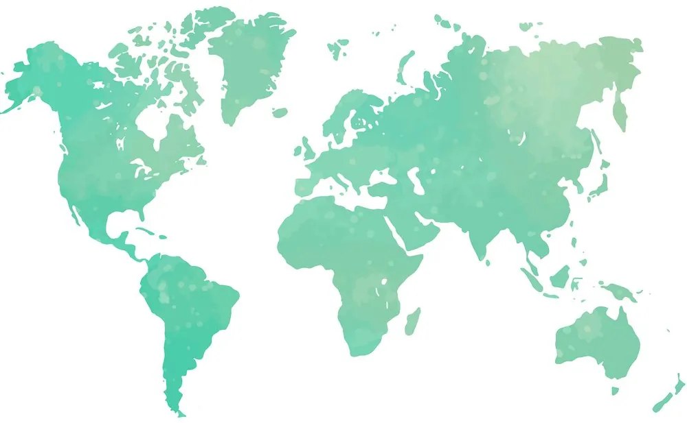 Εικόνα στον παγκόσμιο χάρτη φελλού σε πράσινη απόχρωση - 120x80  transparent