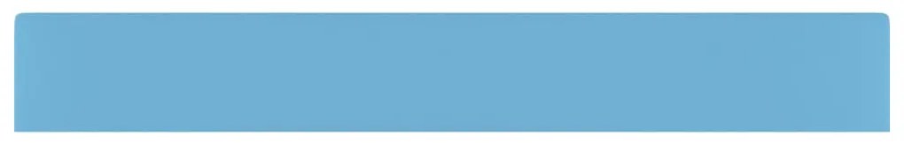 vidaXL Νιπτήρας με Οπή Βρύσης Γαλάζιο Ματ 60 x 46 εκ. Κεραμικός