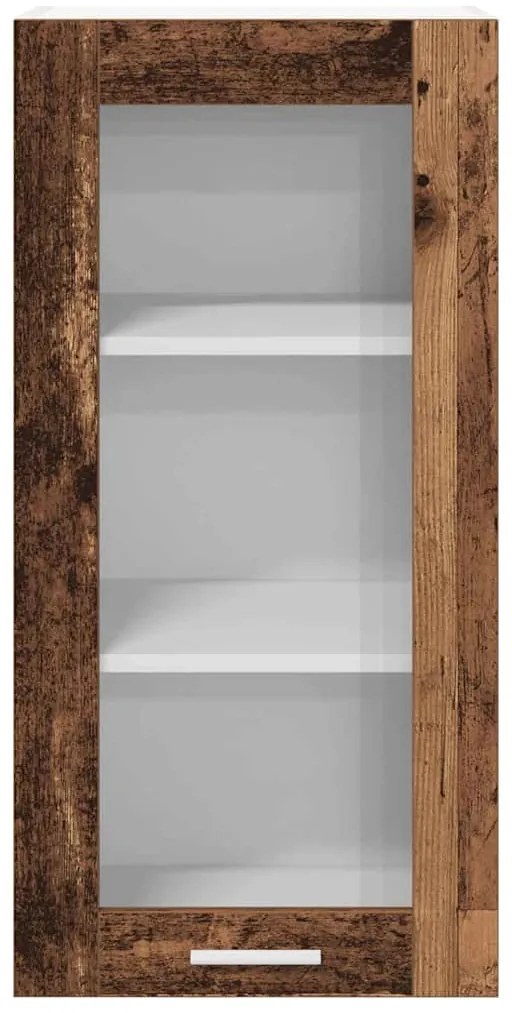 vidaXL Κρεμαστό ντουλάπι Riga 2 pcs Παλιό Ξύλο 40 x 31 x 80 εκ.