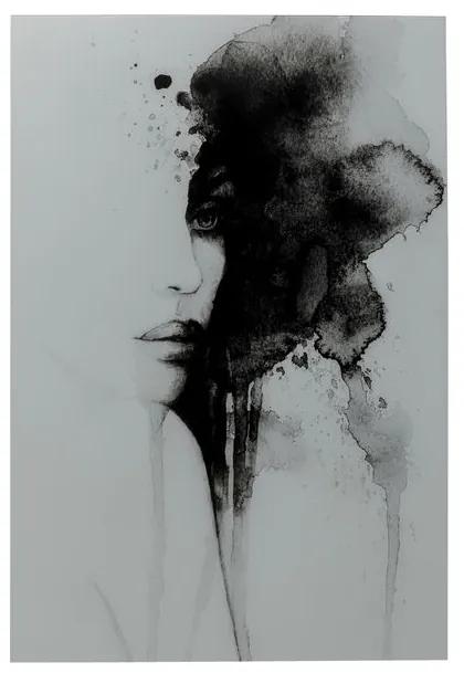 Πίνακας Smokey Face Γυάλινος  100x0.4x150εκ - Λευκό