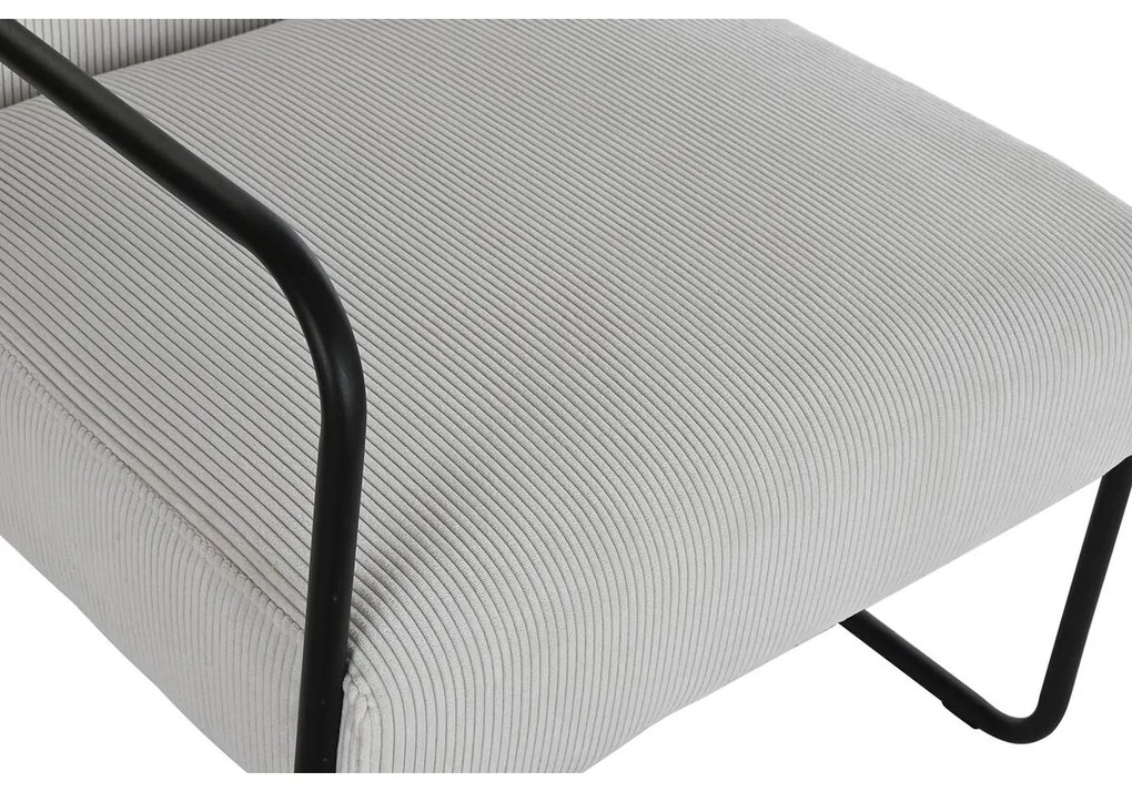 Πολυθρόνα DKD Home Decor Μαύρο πολυεστέρας Λευκό Σίδερο (64 x 74 x 79 cm)