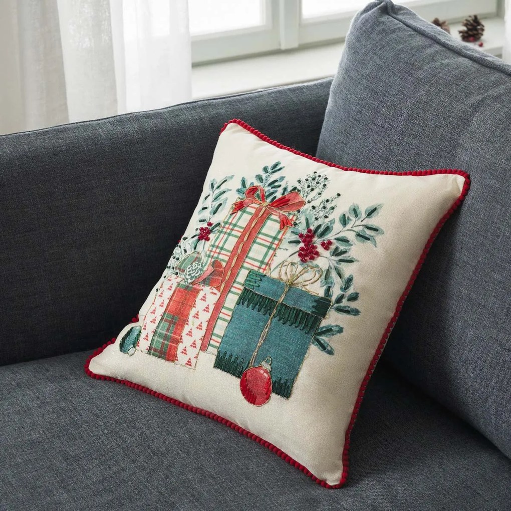 Χριστουγεννιάτικη Μαξιλαροθήκη (43x43) Gofis Home Xmas 339