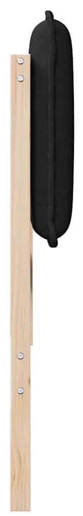 vidaXL Ταπετσαρισμένο κεφαλάρι με κεφαλάρι Φυσικό και Μαύρο 160 cm