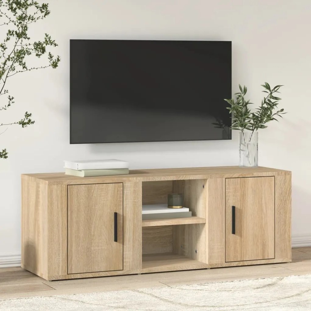 vidaXL Έπιπλο Τηλεόρασης Sonoma Δρυς 100x31,5x35 εκ. Επεξ. Ξύλο