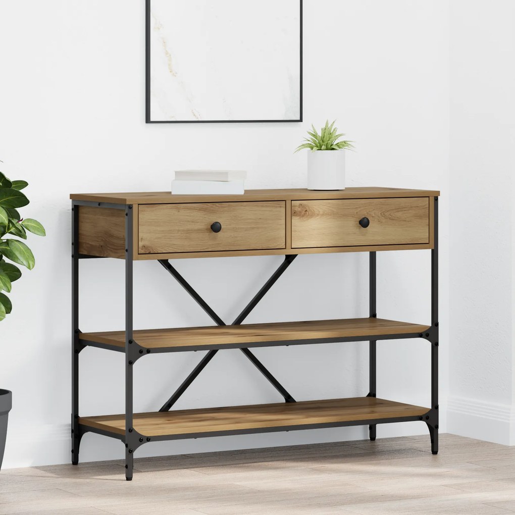 vidaXL Τραπέζι Κονσόλας από Καρυδιά 100x34.5x75 εκ Επεξεργασμένο Ξύλο