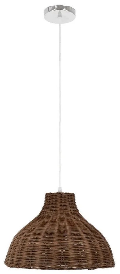 Φωτιστικό Οροφής Mayotte 00725 1xΕ27 Φ40x28cm Brown GloboStar