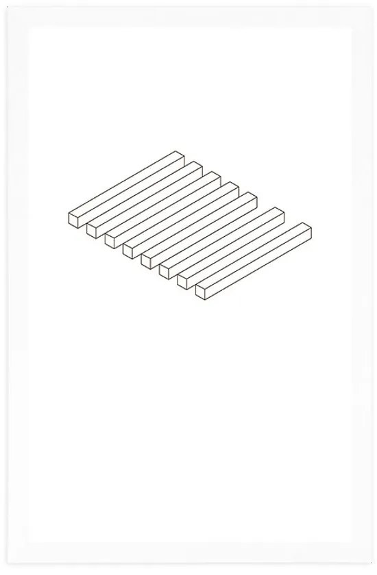 Αφίσα με παρπαστού σε απλή διακόσμηση - 20x30 white