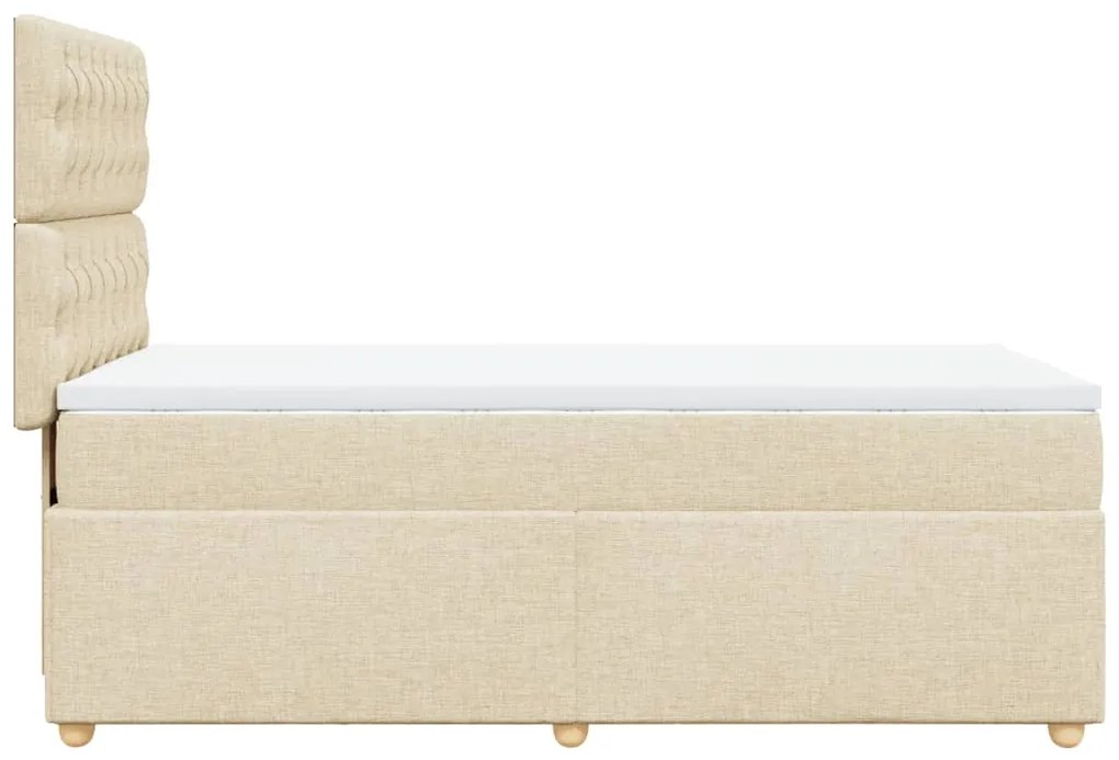 ΚΡΕΒΑΤΙ BOXSPRING ΜΕ ΣΤΡΩΜΑ ΚΡΕΜ 80 X 200 ΕΚ. ΥΦΑΣΜΑΤΙΝΟ 3293419