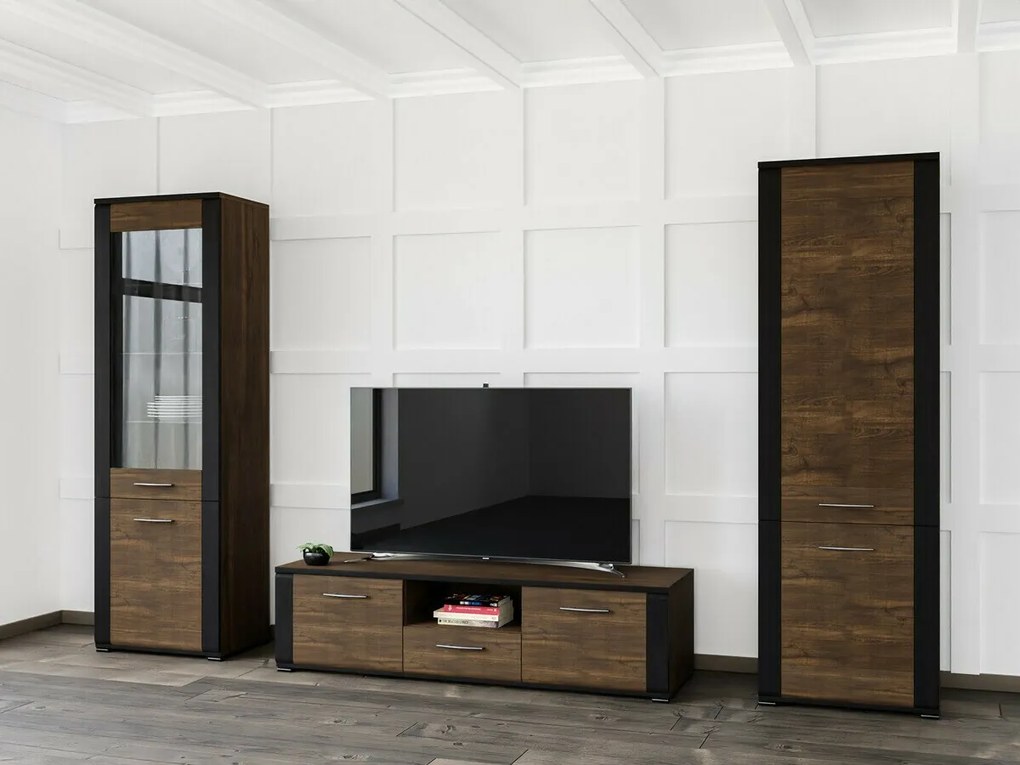 Τραπέζι Tv Orlando D100, Wenge, Καρυδί, Ο αριθμός των θυρών: 2, Αριθμός συρταριών: 1, 160x40x50cm | Epipla1.gr