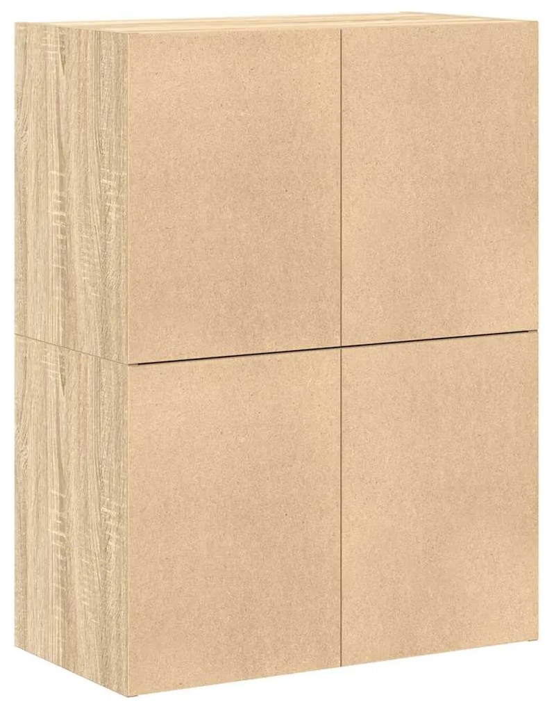 vidaXL Ντουλάπια με 2 συρτάρια 2 τεμ. Sonoma Δρυς 60x31x40 εκ.