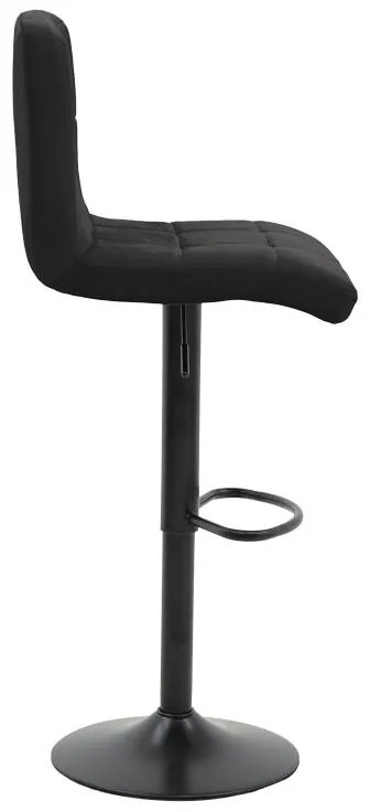 Σκαμπό μπαρ Remina πτυσσόμενο μαύρο βελούδο-βάση μαύρο μέταλλο 44x44x112εκ 2αδα 44x44x112 εκ.