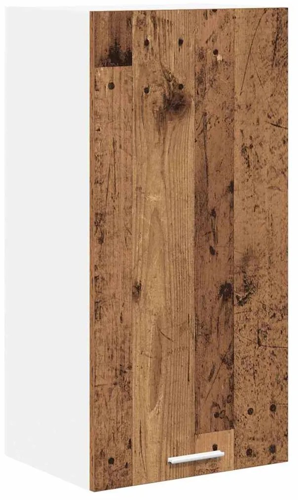 vidaXL Κρεμαστό ντουλάπι Παλαιό Ξύλο και Λευκό 40 x 31 x 80 εκ.