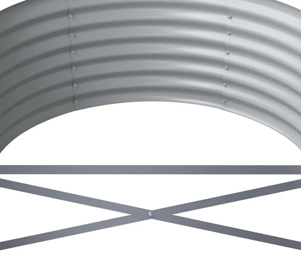 vidaXL Ζαρντινιέρα Ανθρακί 620x80x36 εκ Ατσάλι με Ηλεκτρ. Βαφή Πούδρας
