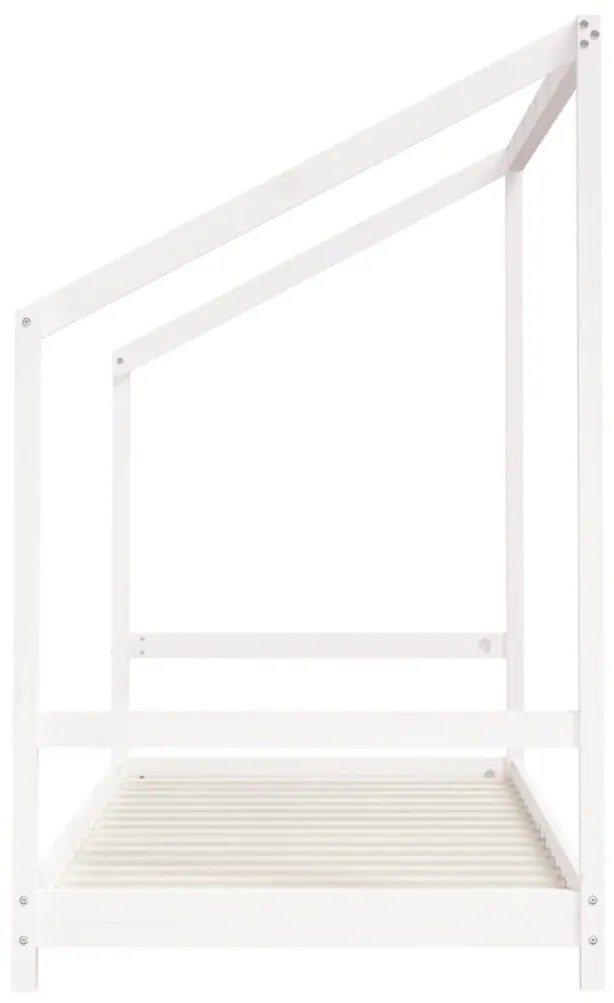 vidaXL Πλαίσιο Παιδικού Κρεβατιού Λευκό 90x190εκ από Μασίφ Ξύλο Πεύκου