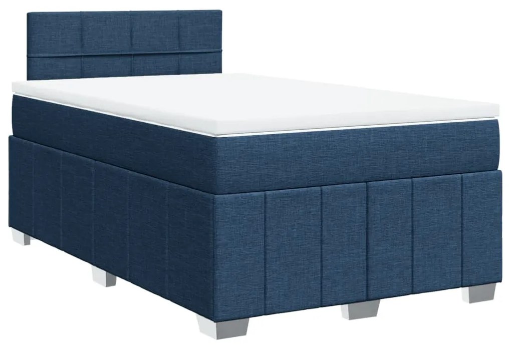 ΚΡΕΒΑΤΙ BOXSPRING ΜΕ ΣΤΡΩΜΑ ΜΠΛΕ 120X200 ΕΚ. ΥΦΑΣΜΑΤΙΝΟ 3287041