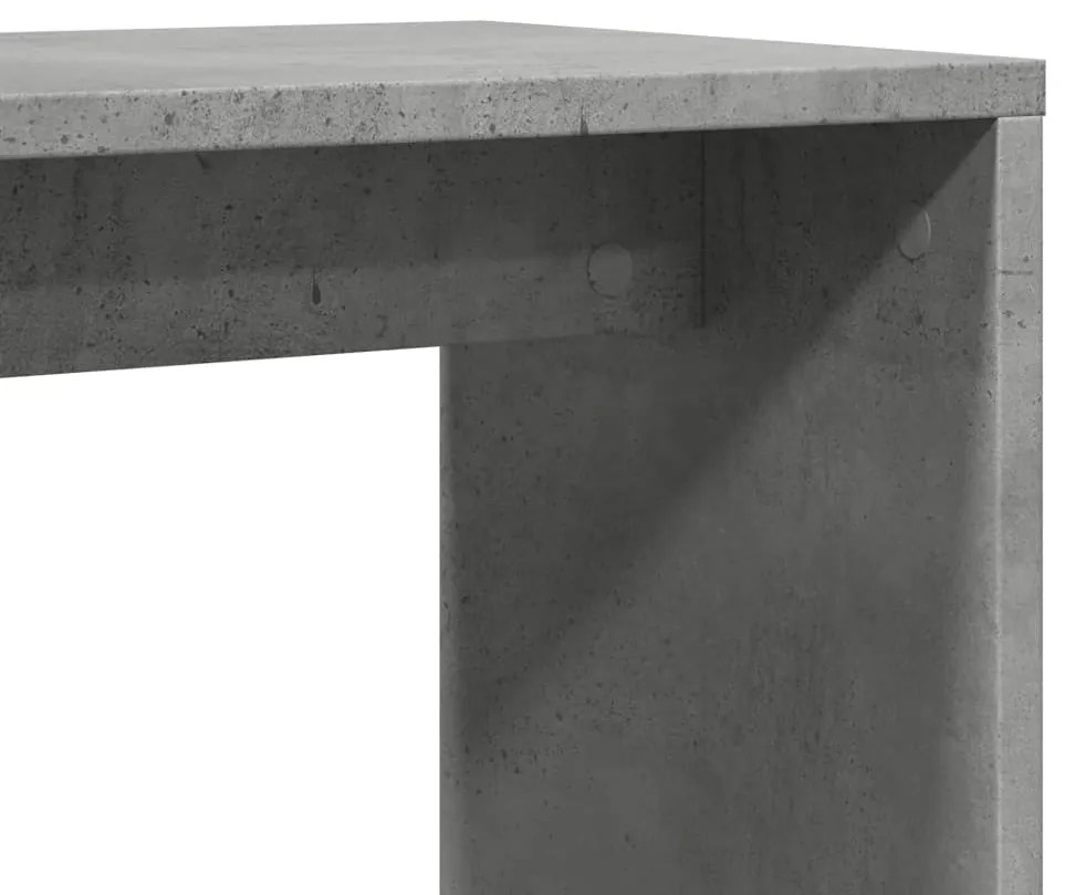 Τραπέζι Βοηθητικό Γκρι Σκυροδέματος 50x30x50 εκ. Επεξ. Ξύλο 840561