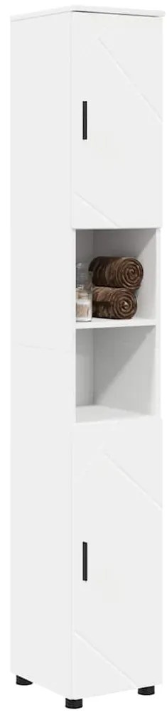 vidaXL Ντουλάπι Μπάνιου με αποθήκευση με πόρτα Λευκό 30 x 35 x 192 εκ.