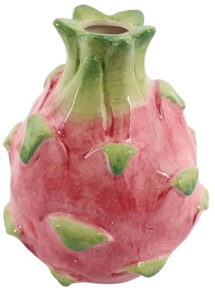 Βάζο Dragon Fruit 013.819103 Φ14,6x18,4cm Red-Green Κεραμικό