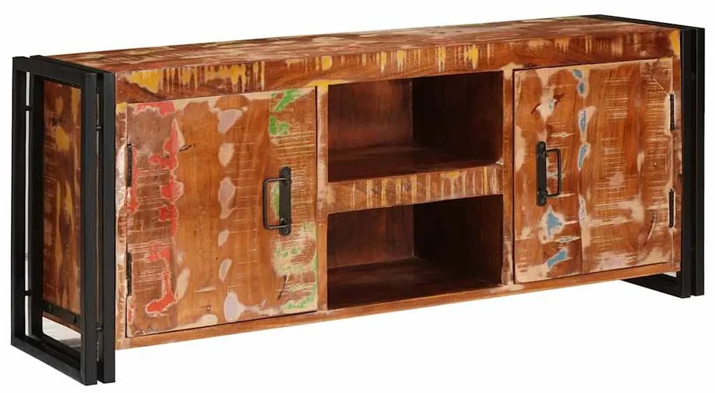 vidaXL Ντουλάπι TV Πολύχρωμο 120 x 30 x 50 cm Μασίφ ανακυκλωμένο ξύλο