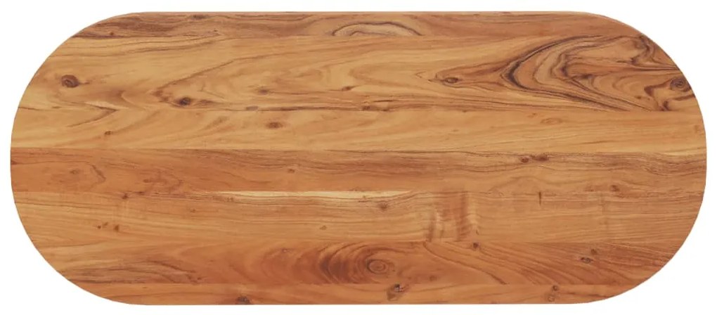 vidaXL Επιφάνεια Τραπεζιού Οβάλ 140x60x2,5 εκ. Μασίφ Ξύλο Ακακίας